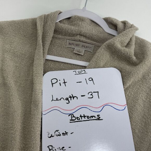 BAREFOOT DREAMS Bamboo chic Lite Open Front Long Cardigan Style 428 Sz L - Picture 3 of 6